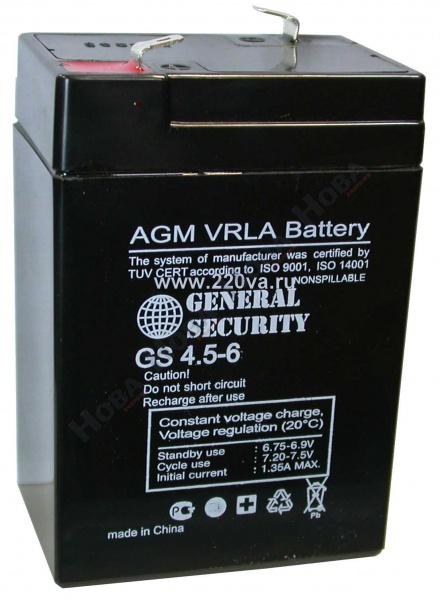 General Security GS 4,5-6 (GS4,5-6) 4.5ah 6V -    